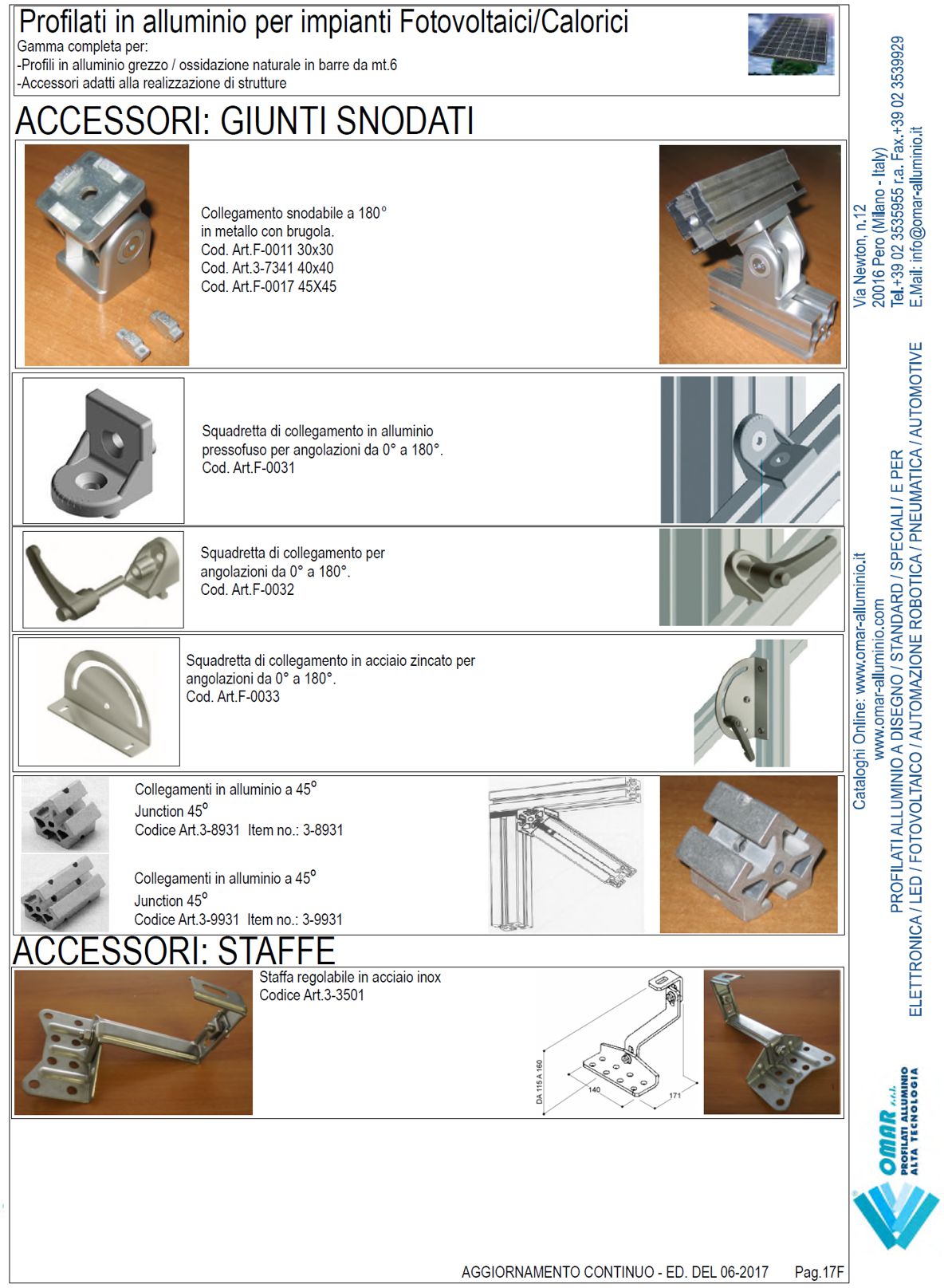 staffe in alluminio per impianti fotovoltaici