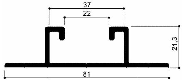 profilo in alluminio per il fissaggio di pannelli fotovoltaici